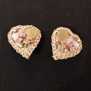 Heart-shaped Clip-on earrings